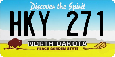 ND license plate HKY271