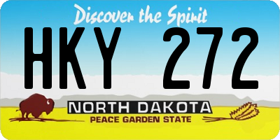 ND license plate HKY272