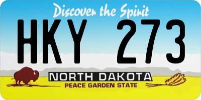 ND license plate HKY273