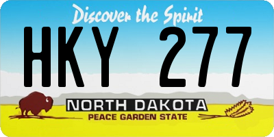 ND license plate HKY277