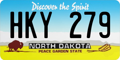 ND license plate HKY279