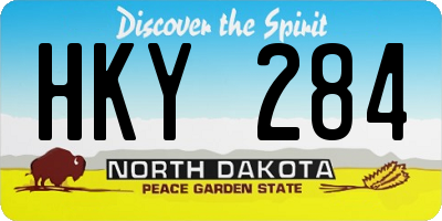 ND license plate HKY284