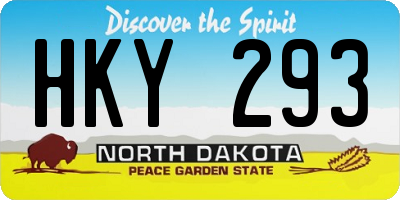 ND license plate HKY293