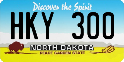 ND license plate HKY300