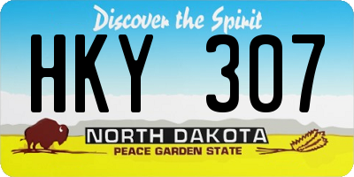 ND license plate HKY307