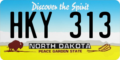 ND license plate HKY313