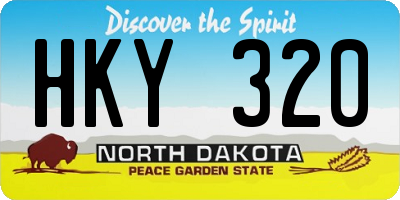 ND license plate HKY320