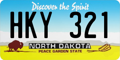 ND license plate HKY321