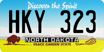 ND license plate HKY323