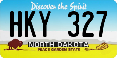 ND license plate HKY327