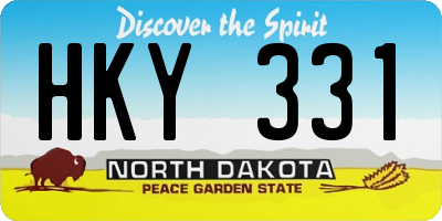 ND license plate HKY331