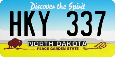 ND license plate HKY337