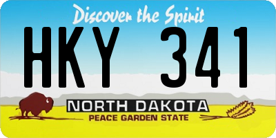 ND license plate HKY341