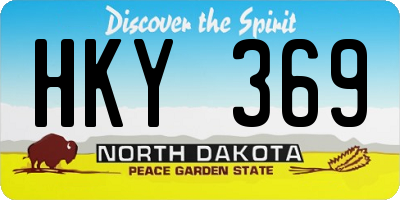 ND license plate HKY369