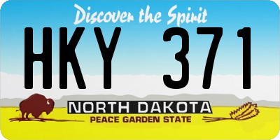 ND license plate HKY371