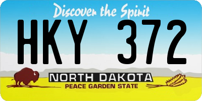 ND license plate HKY372