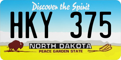 ND license plate HKY375