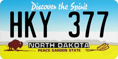 ND license plate HKY377