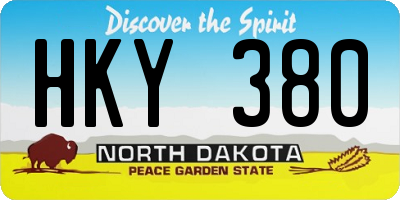 ND license plate HKY380