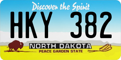 ND license plate HKY382