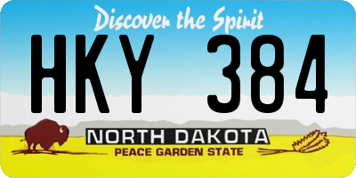 ND license plate HKY384