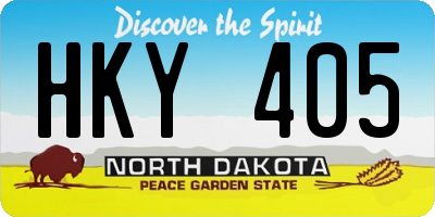 ND license plate HKY405