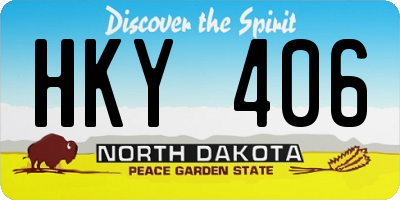 ND license plate HKY406