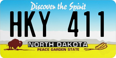 ND license plate HKY411