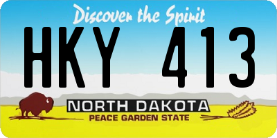 ND license plate HKY413