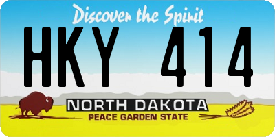 ND license plate HKY414