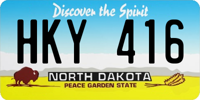 ND license plate HKY416