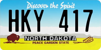 ND license plate HKY417