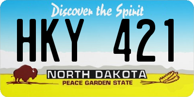 ND license plate HKY421