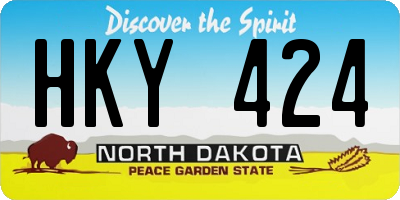 ND license plate HKY424