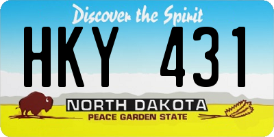 ND license plate HKY431