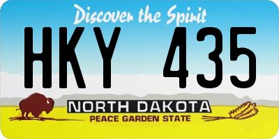 ND license plate HKY435