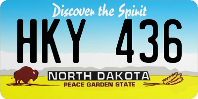 ND license plate HKY436