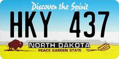 ND license plate HKY437