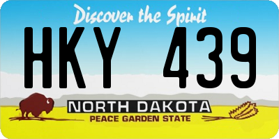 ND license plate HKY439