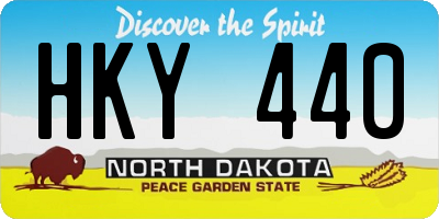 ND license plate HKY440