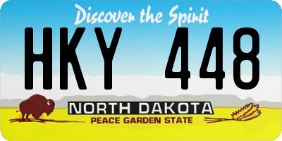 ND license plate HKY448