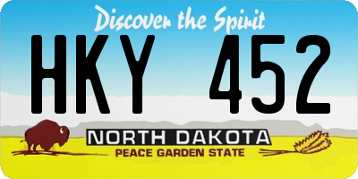 ND license plate HKY452