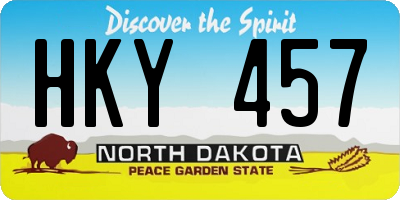 ND license plate HKY457