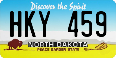 ND license plate HKY459