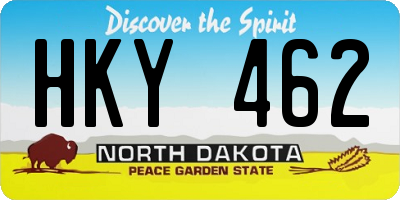 ND license plate HKY462