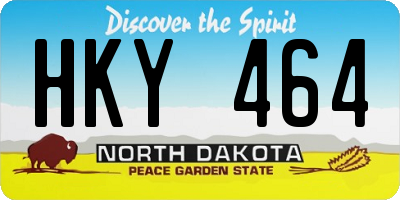 ND license plate HKY464