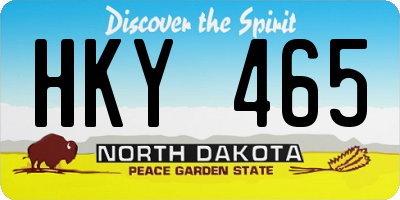 ND license plate HKY465