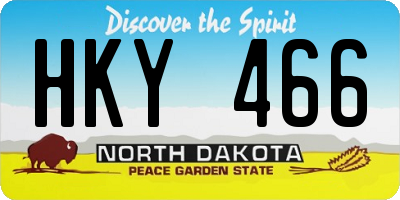 ND license plate HKY466