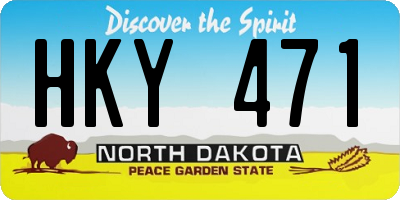 ND license plate HKY471