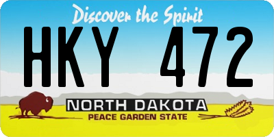 ND license plate HKY472